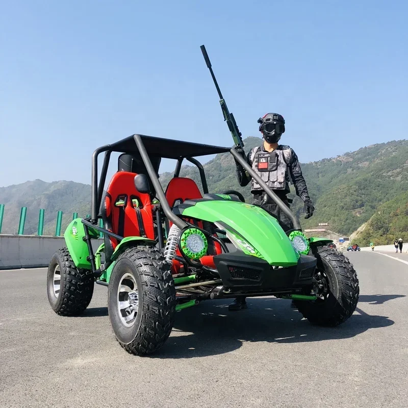 Goedkope Gas Benzine Aangedreven 150cc Frame Volwassen Buggy Go Kart 2 Seater Benzine 80 Km/h 10 Inch Velg Off Road Go Kart