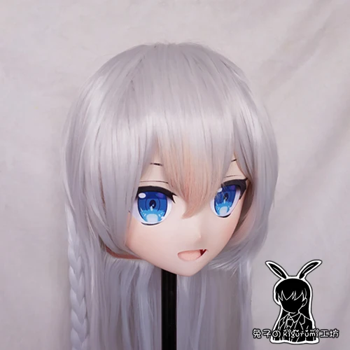 (KM5168)Top Quality Handmade Female Resin Cosplay Japanese Role Play Vtuber Kigurumi Mask Crossdresser Doll Transgender Mask