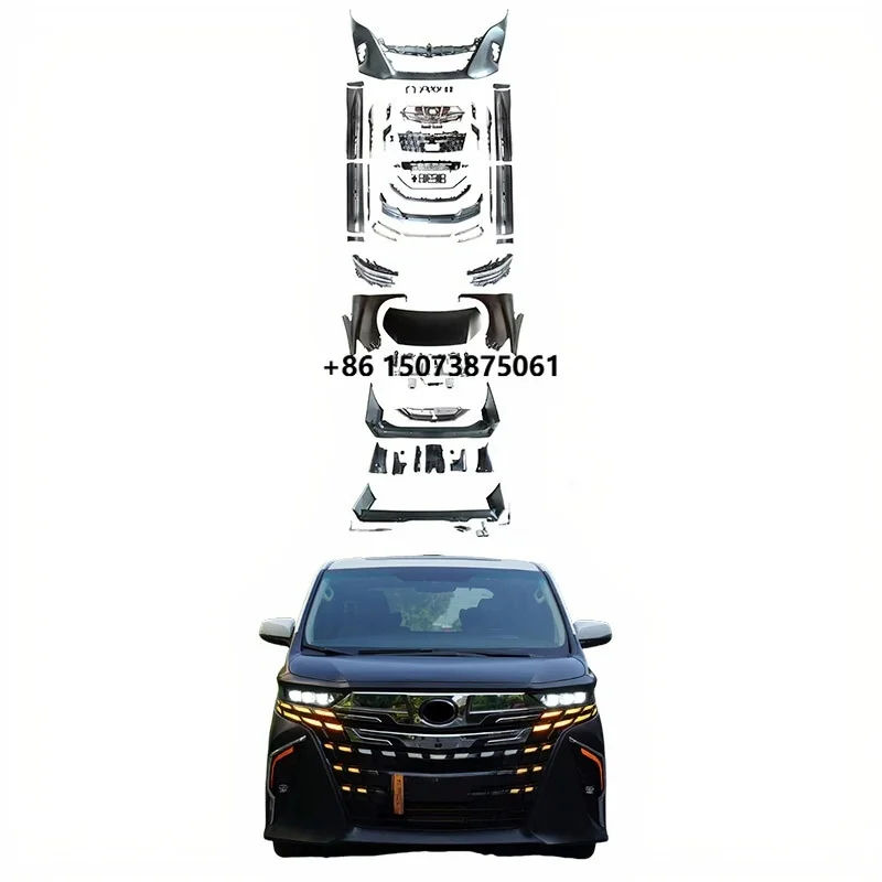 Комплект обвесов серии 40 для Alphard 2015-2023: обновление бампера, капота и светодиодных фар (для серий 30 и 35)
