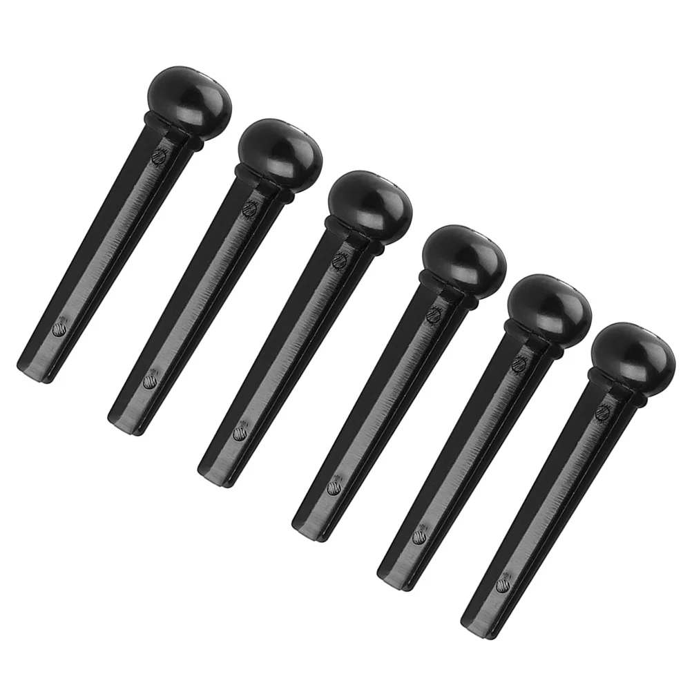 

6 Pcs Guitar String Nails Acoustic Pegs Bridge Pin Parts Tuning Bass Pins Abs Accessories for