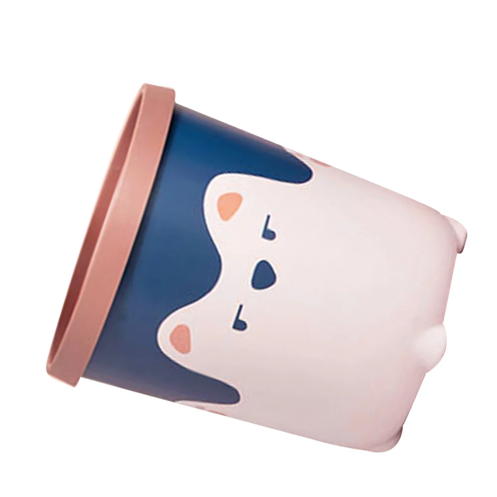 لطيف الكرتون سلة المهملات غرفة نوم صغيرة الحمام سلة المهملات للمنزل المطبخ الحضانة سلة المهملات المحمولة المنظم