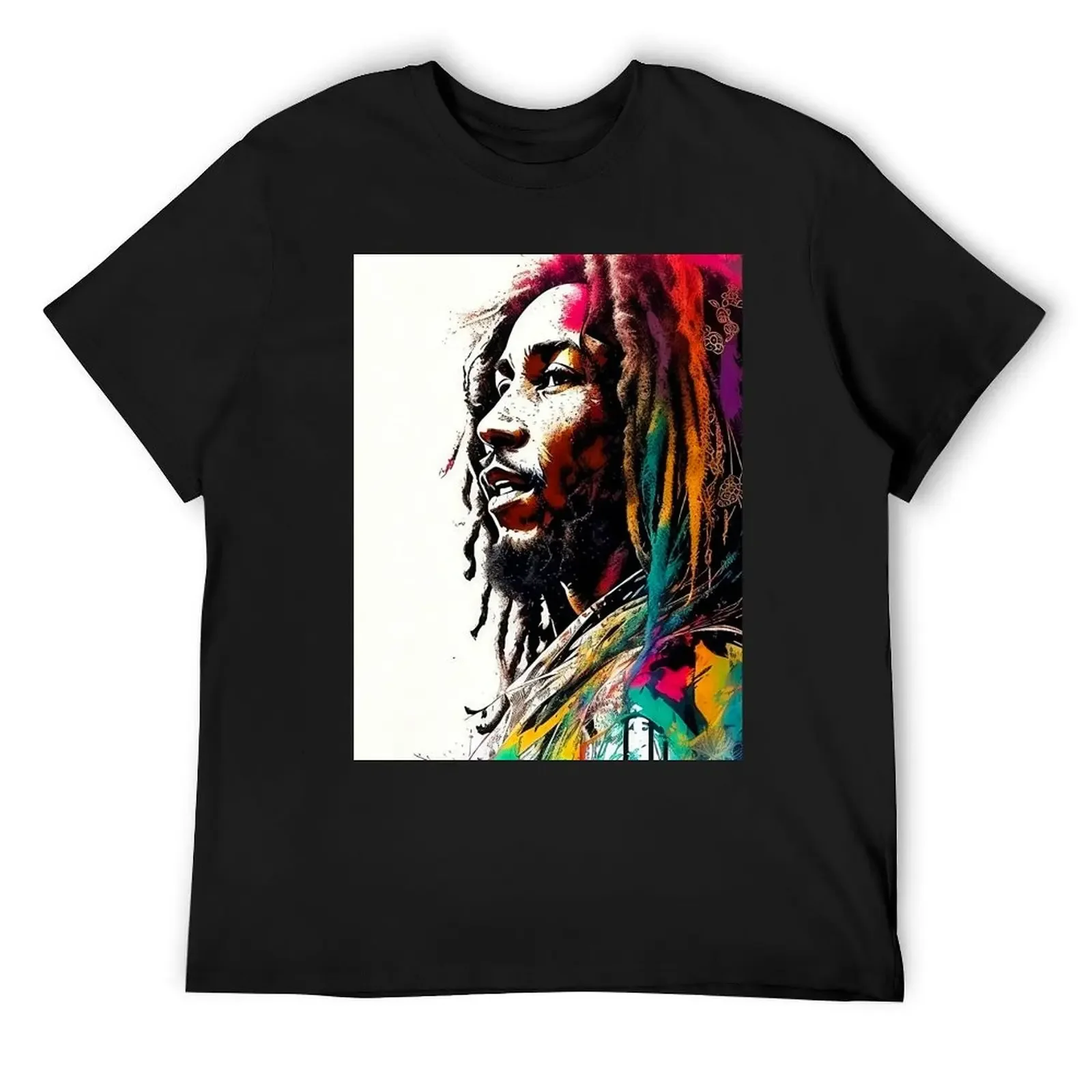 

Vibrant Bob Marley T-Shirt oversizeds cotton graphic tees cotton t shirt men