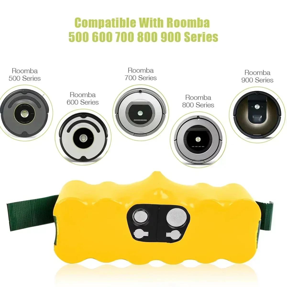 Zamienny akumulator 14,4 V 12,8 Ah NI-Mh do iRobot Roomba 500 600 700 800 Series 555 560 580 620 630 650 760 770 780 790 870 880