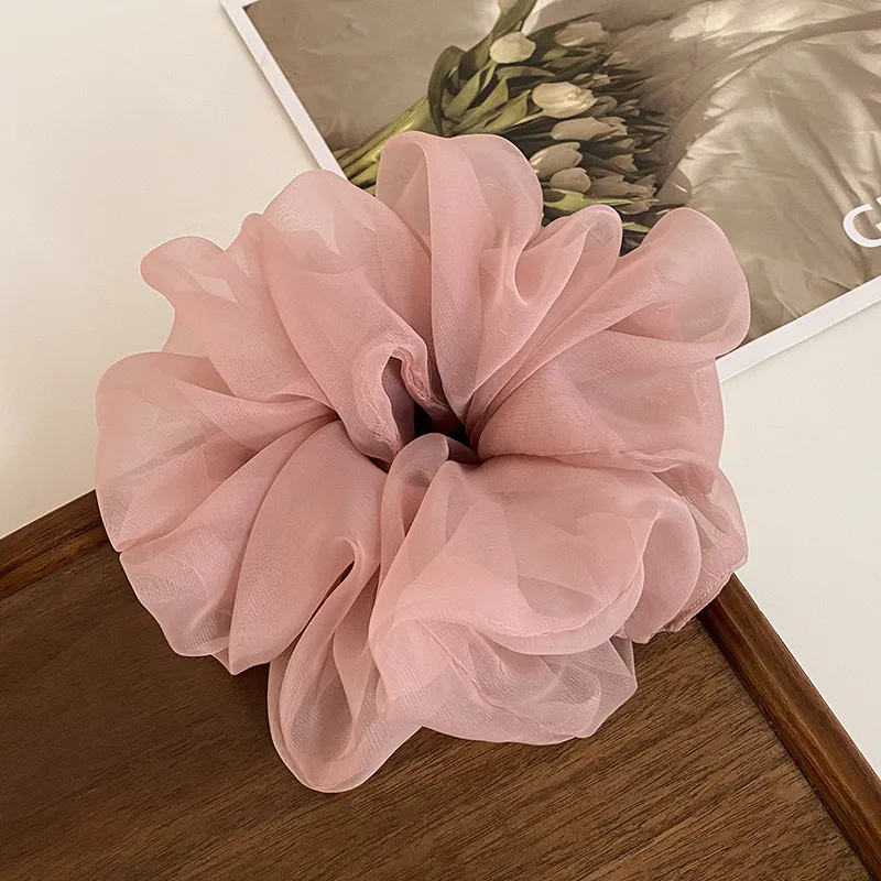 1/3/5pcs Large Mesh Hair Rope for Women Simple Fashiona Girl hair tie Hair Ring Simplicity High Ponytail Scrunchie image 5