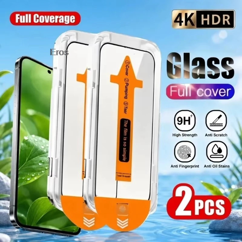 HD Tempered Glass For Samsung S26 Ultra S25 Ultra S24 Ultra S23 S22 S23+ S22+, 9H Oleophobic Coating Anti‑Scratch Screen Cover