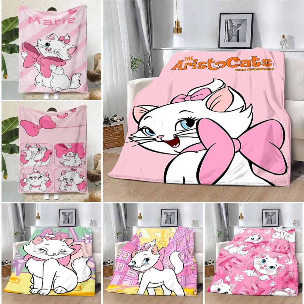 

Cute Cartoon Cat Marie Printed Blanket Picnic Blankets Warm Blanket Soft and Comfortable Blanket Home Travel Birthday Gift