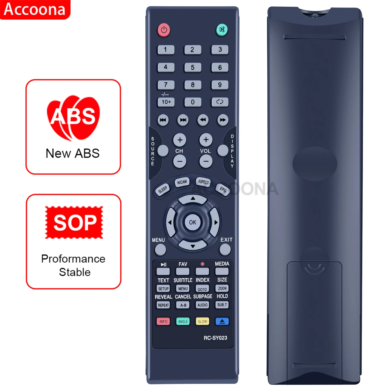 

Rc-sy023 / Rcsy023 Remote Control for Logik TV Matsui M26dvdb19 M19digb19 Manta TV LED-3204 LED3903 LED-3903