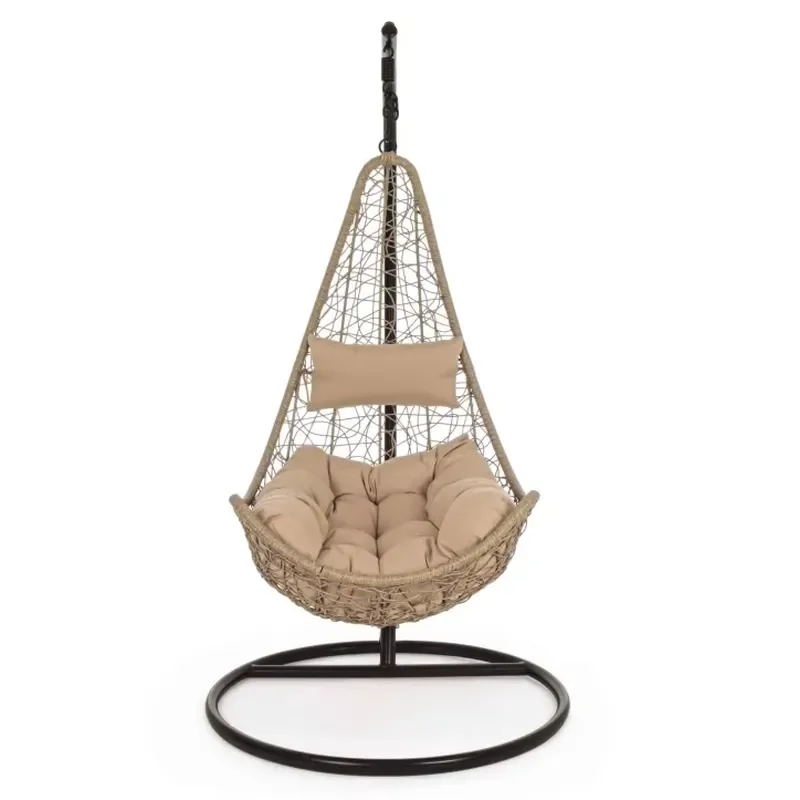 Wicker Hanging Chair for Balcony Terrace Garden Outdoor Rattan Swing Seat Relaxation Furniture Patio Decor Comfortable Design