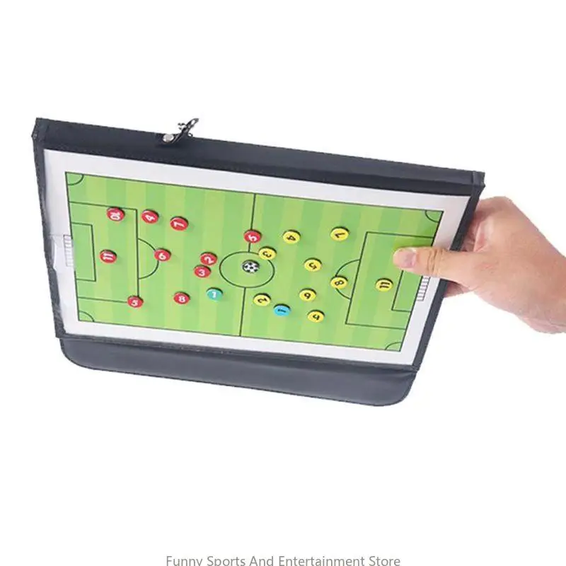 

C4DE Football Soccer Board Portable Trainning Assisitant Equipments Leather Teaching Board Clipboard Gift