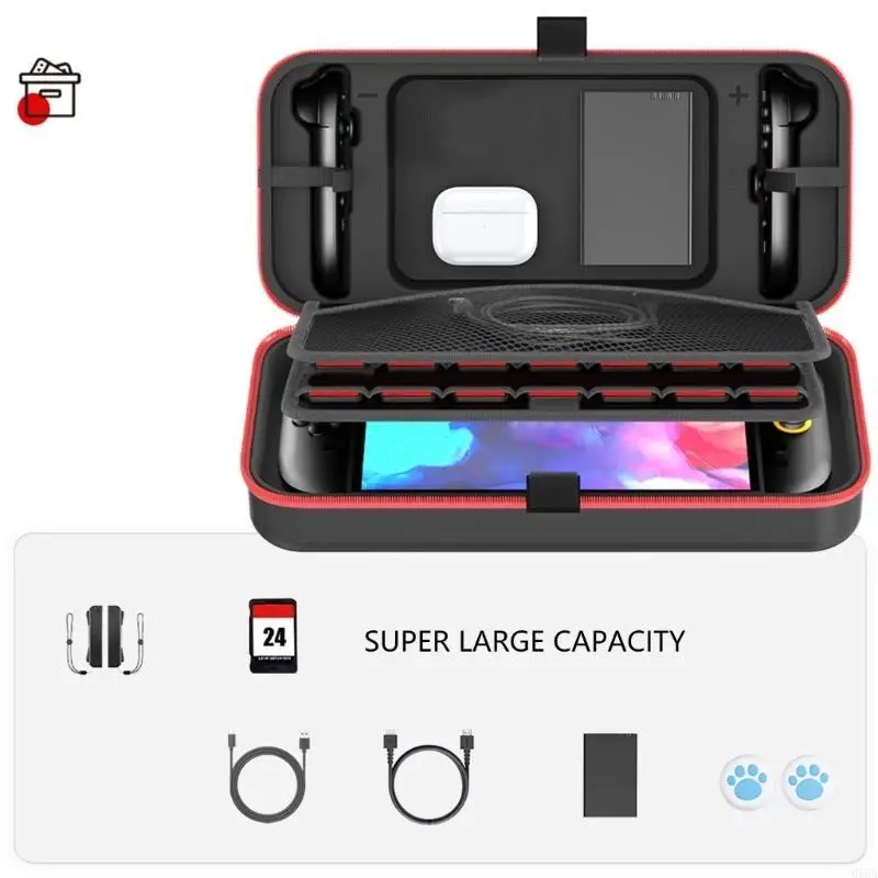 EVA Carrying Case for NS2 Console & Controller Cratchproof Box Game Caseproof Case مع فتحة بطاقة