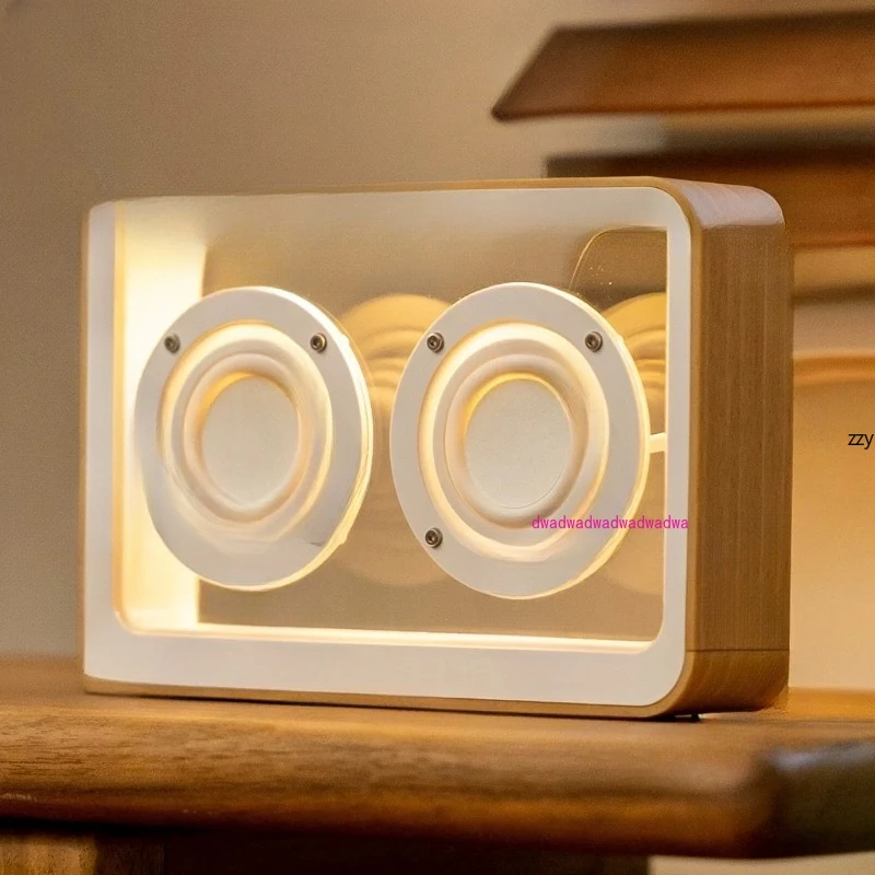 

Wireless Bluetooth Speaker with Duel Horn Transparent Comfortable Reading Light Portable Stereo HIFI Sound Quality Music Box