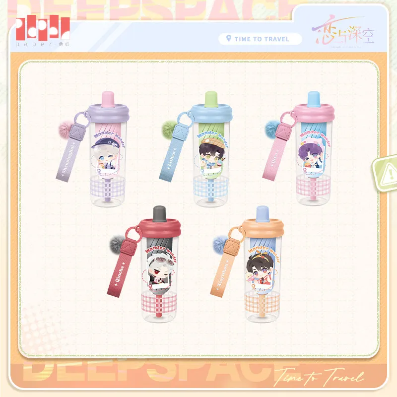 Love and Deepspace Time To Travel Series Tumbler 680ml Tritan PP Material Cute Anime Character Reusable Water Bottle with Strap