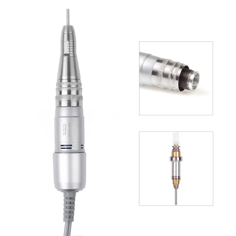 

Micromotor Handpiece 350000 RPM Handle Standard Brush Motor SDE-SH200 Manicure Pedicure Electric File Bits Nail Drill Polish Pen