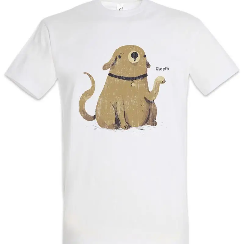 Camiseta Give Paw con diseño de perros cómicos, divertidos, amantes de la diversión y la adicción