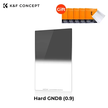 K & F Concept-100mm x 150mm 하드 그라데이션 ND8 (3 스톱) 중성 밀도 필터, 28 다층 코팅 방수 스크래치 방지