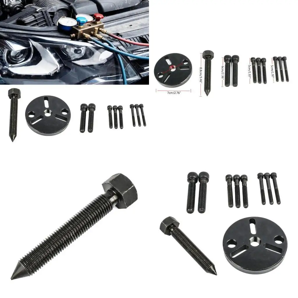 

02DE Car Air-conditioning Repair Tool A/C-Compressor Clutch Sucker Remover Tool Hub-Puller InstallerAuto Disassembly Tool
