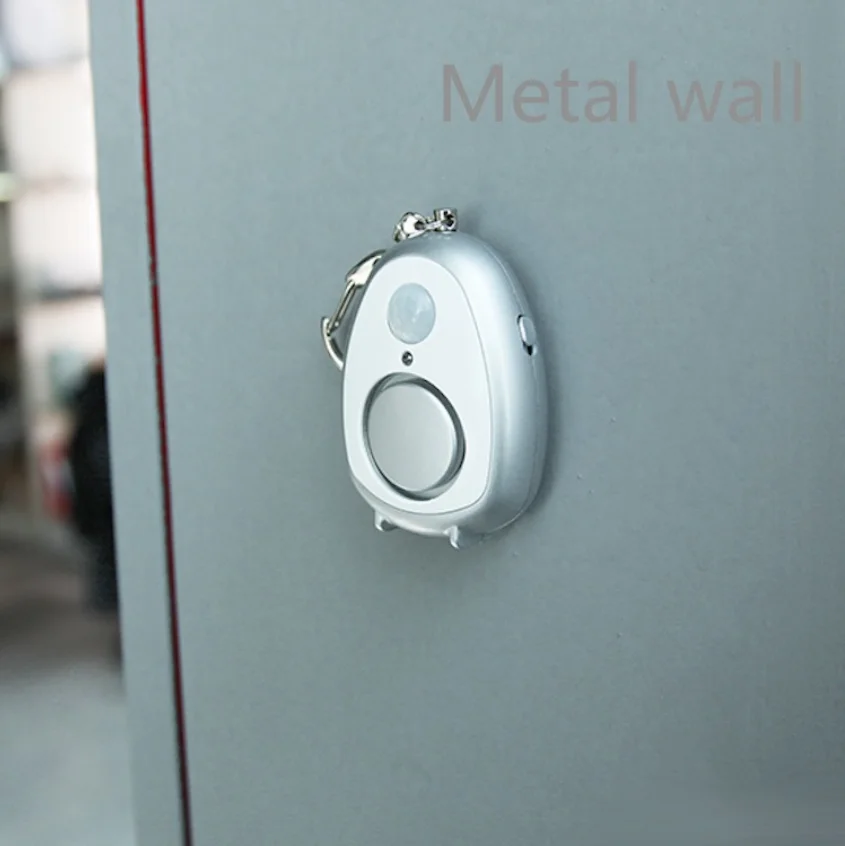 Womens Safety Security Alarm Self Denfense Keychain Multifunctional Infrared Sensor Worker 125dB Warning ABS Back Magnet
