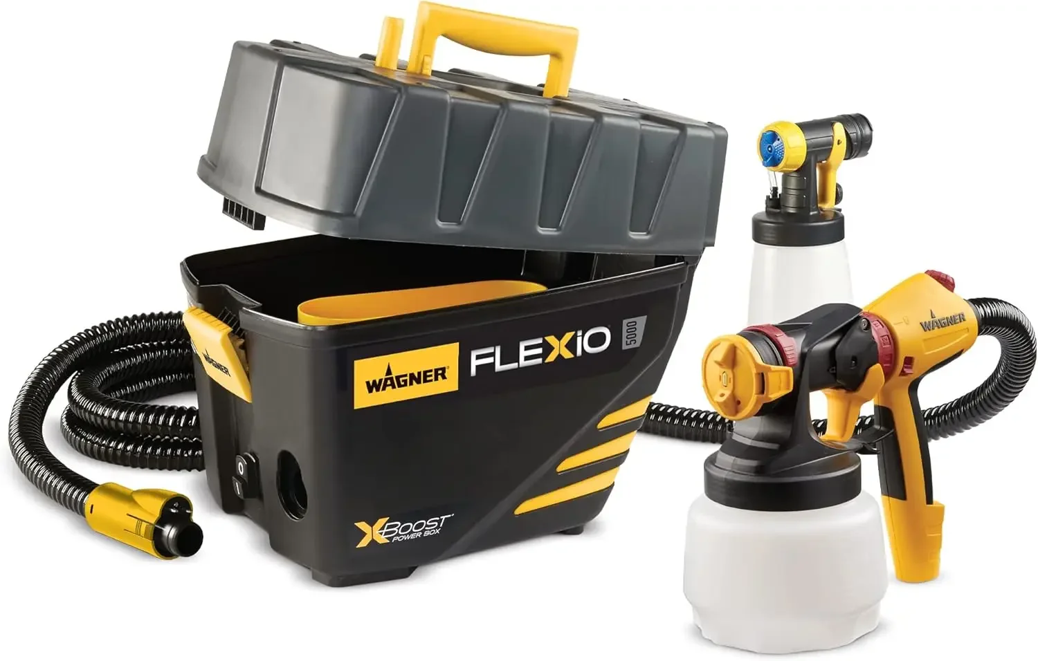 Spraytech 0529091   FLEXiO 5000 Stationair HVLP-verfspuitapparaat, sprays meest ongemonteerde latex, inclusief twee spuitmonden, iSpray nr