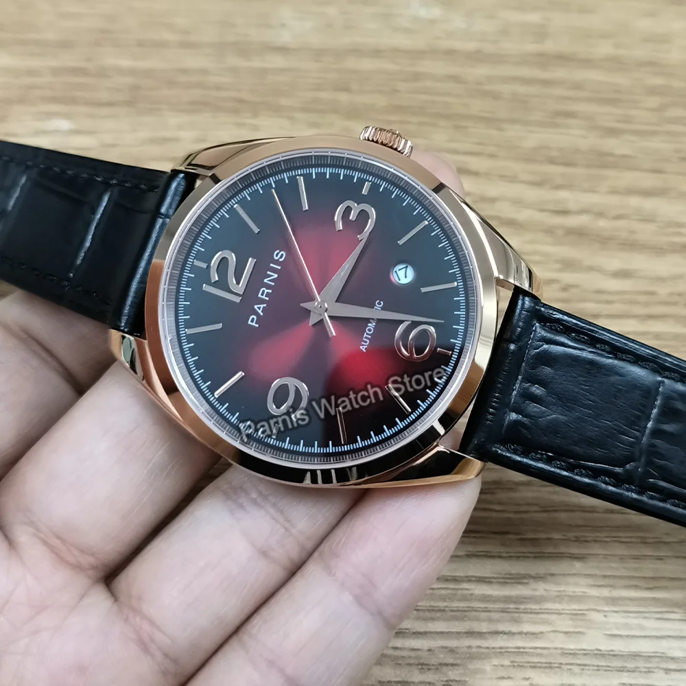 Parnis 40 mm Cristal de zafiro 5ATM Miyota8215 Reloj piloto automático para hombres y niños Esfera azul