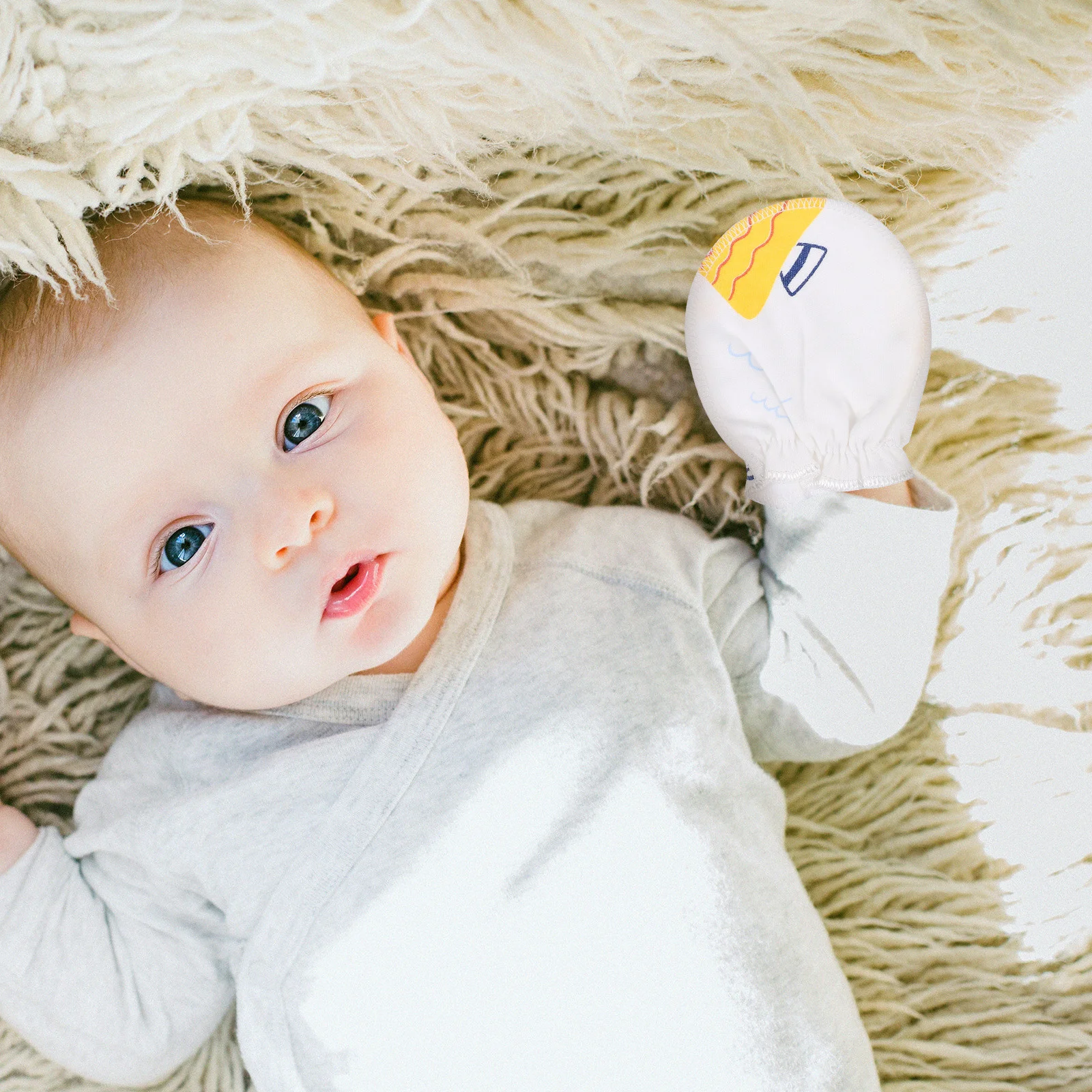 5 쌍 신생아 보호 장갑 면화 아기 장갑 안티 스크래치 핸드 커버 유아를위한 통기성 수분 흡수