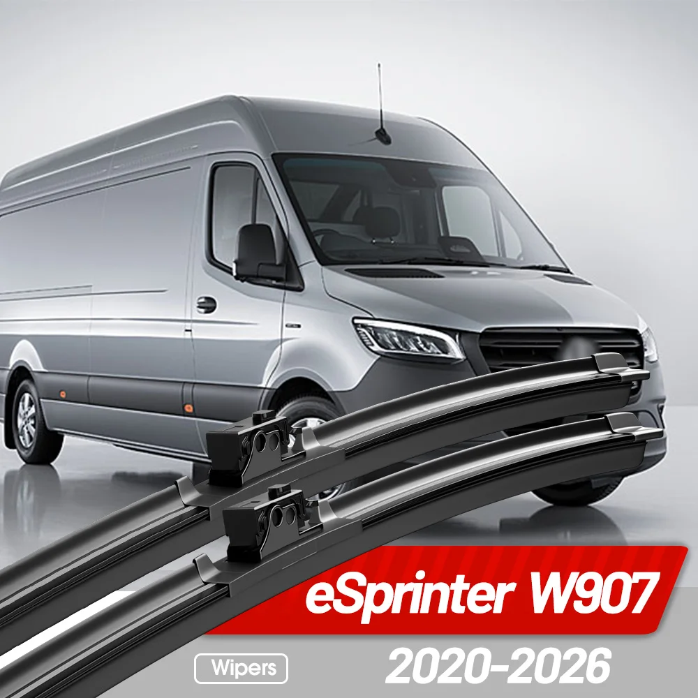 Para Mercedes-Benz eSprinter W907 2020-2026, Escobillas Limpiaparabrisas Delanteras, Accesorios para Ventanas, 26"24" 2021 2022 2024