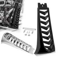 Motorcycle ABS Front Lower Radiator Cover Chin Fairing Spoiler Chrome/ Black For Harley Softail Street Bob Breakout