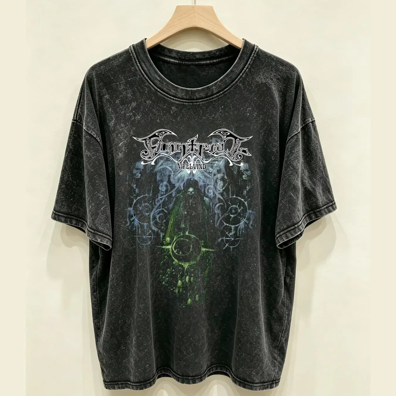 washed T Shirt FINNTROL Nifelvind XL The Chasm Inquisition Urgehal Urfaust Moonsorrow long or short sleeves vintage Washed Soft