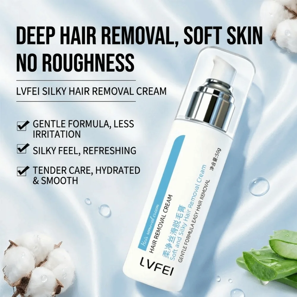 Portable Gentle Hair Removal Cream Fast Hair Removal 50g Tube Body Hair Removal Cream Gentle Hair Removal Men