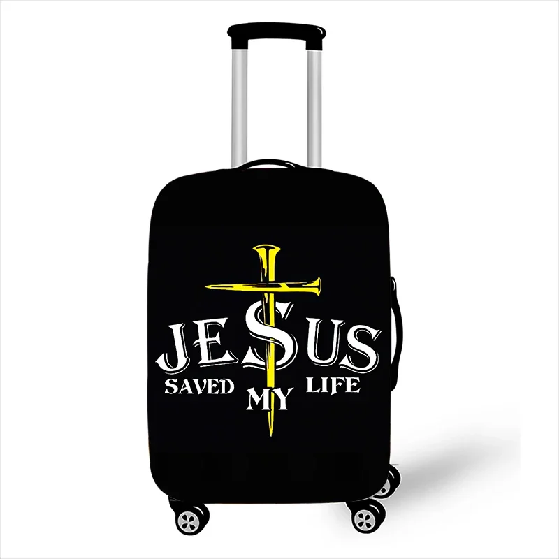 Christian Catch Up with Jesus Print Luggage Cover Praying Hands Trolley Case Protective Covers Elastic Anti-dust Suitcase Cover