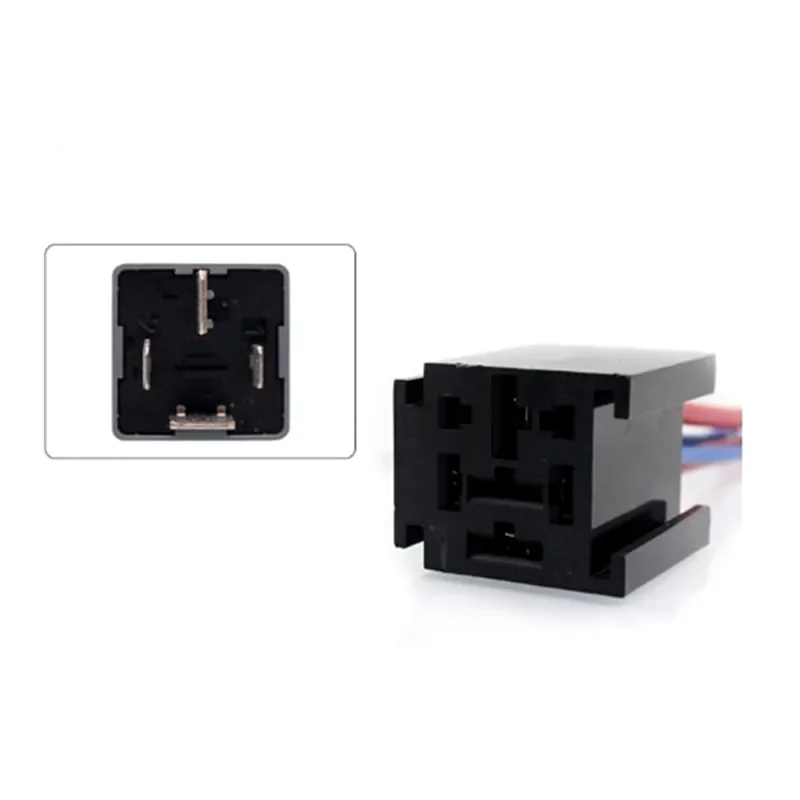 Automotive Relay Socket 4pin 5pin Socket with Wire wide foot relay socket