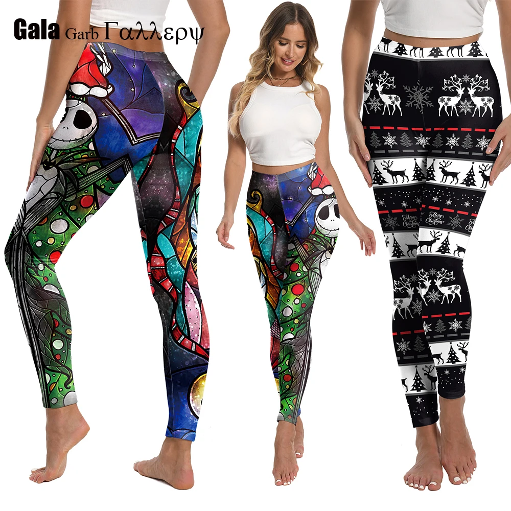 

3D Printed Leggings Push Up Leggins Sport Women Fitness Running Pants Cartoon Comic Game Styles Girl Leggins Christmas