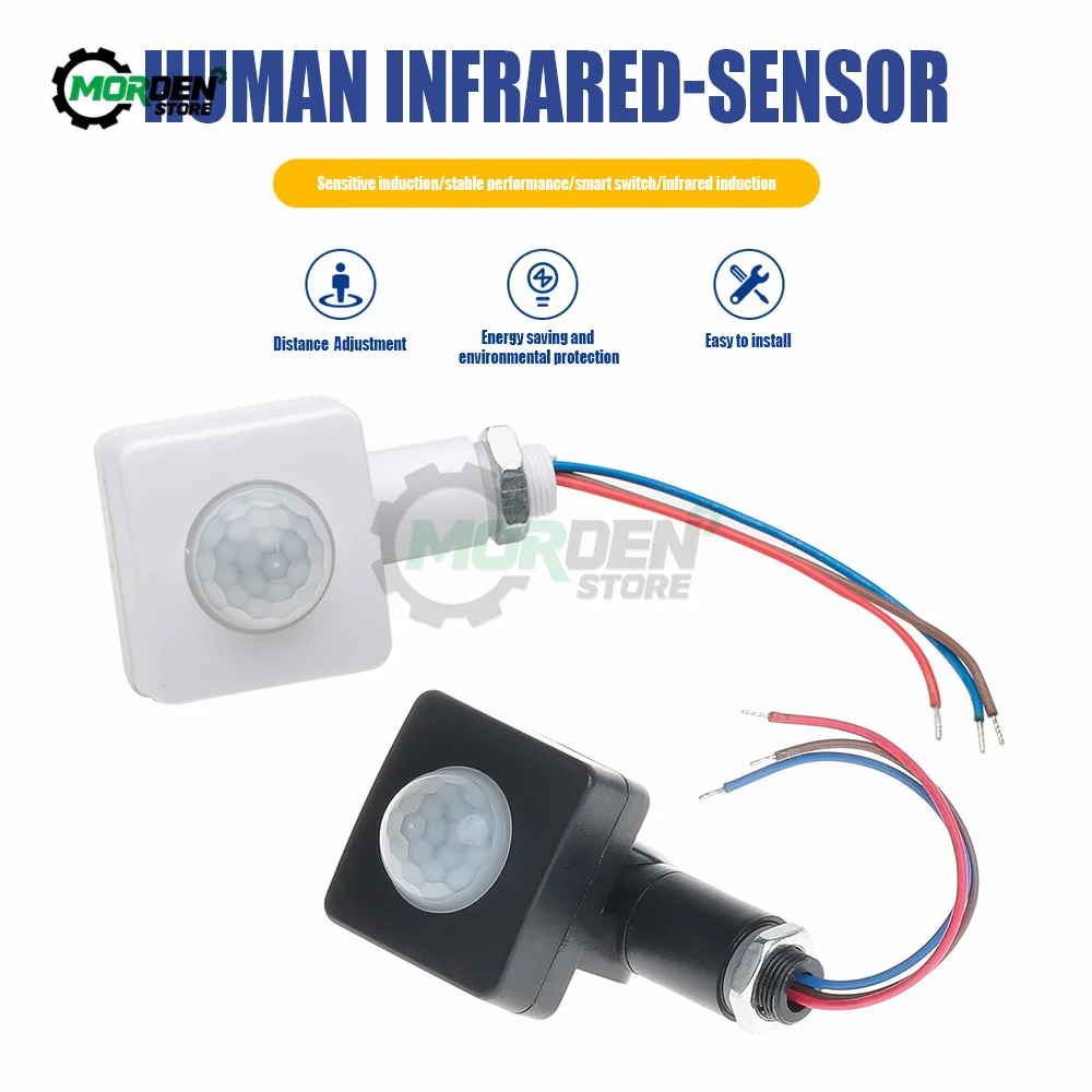 12mm Ultrathin LED Flood Light PIR Motion Sensor Detector Waterproof Outdoor 85-265V IP54 Motion Sensor PIR Switch Power Supply