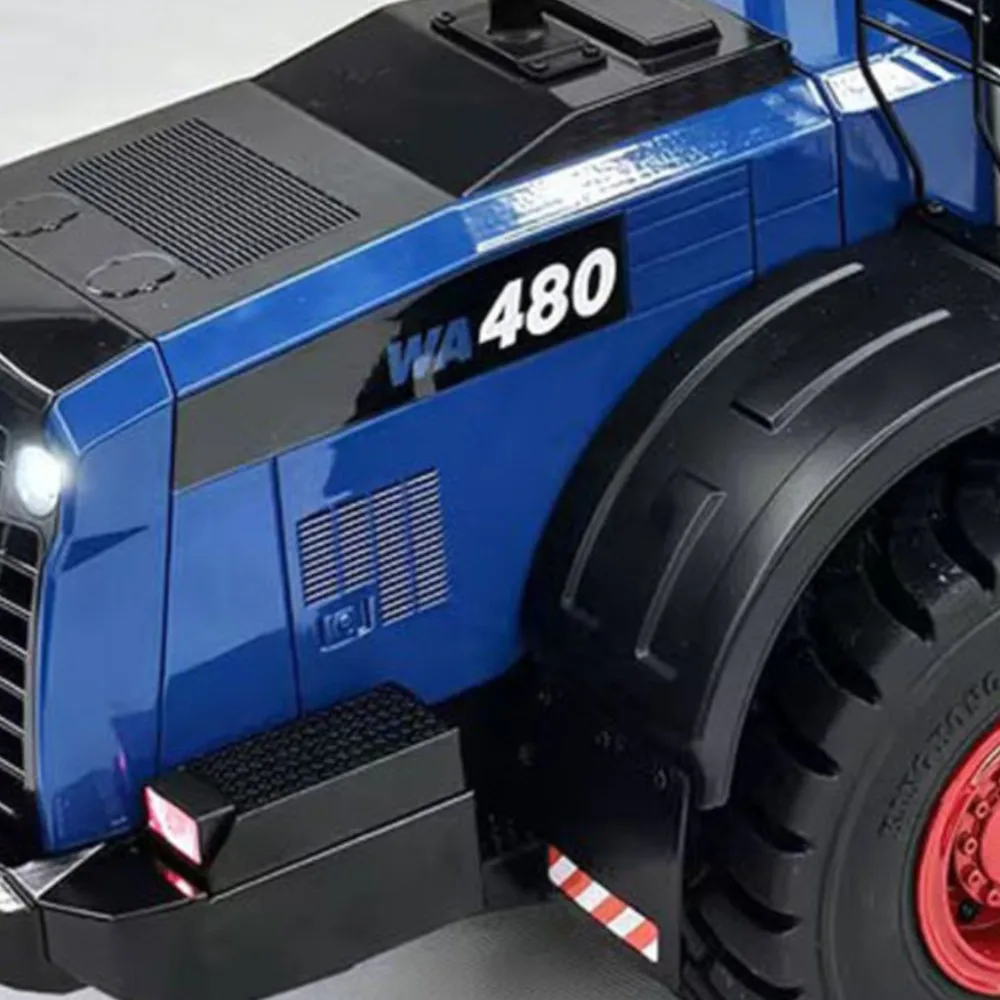 

Metal 1/14 RC Hydraulic Loader WA480 Electric Construction Vehicle Axle Locks Wheel Hub Reduction Quick Coupler Flysky Radio