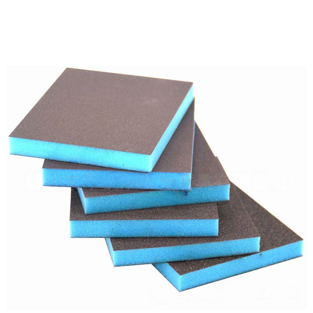 5pcs 80-220# Grit Flexible Sanding Sponge Pad Wet/Dry Foam Sandpaper For Wood Metal Plastic Polishing Abrasive Tools