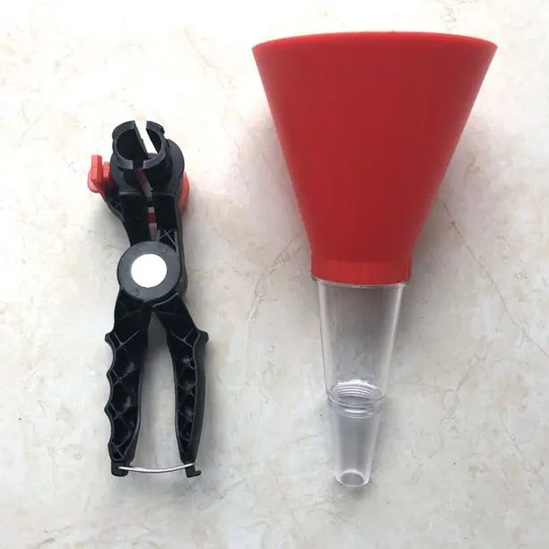 Engine Oil Filling Funnel Set Car Motorcycle Gasoline Oil Fill Universal Tool Petrol Long Stem Adjustable Funnel Holding Clamp