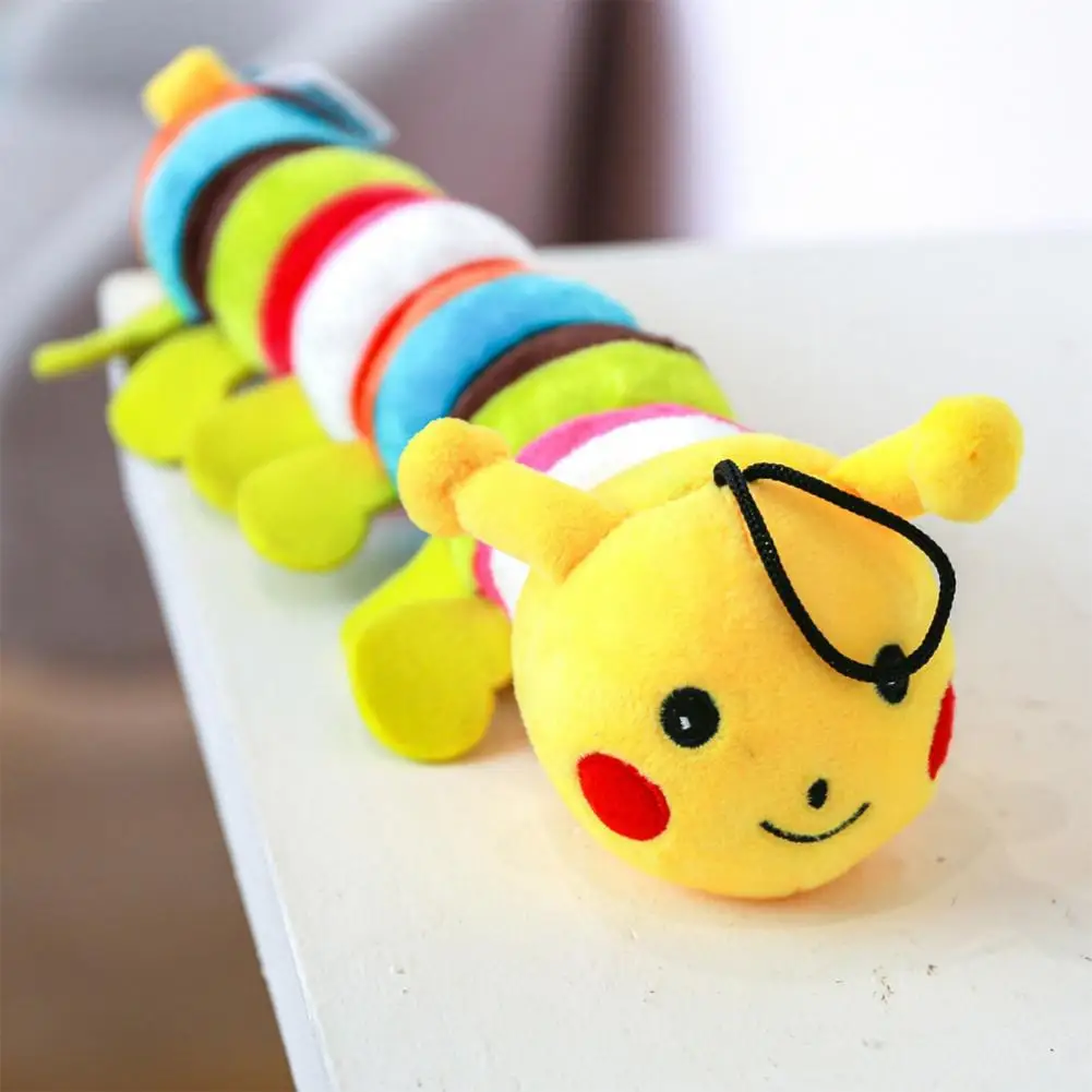 

Interactive Caterpillar Pet Toy,Boredom Buster with Squeaky for Small Medium Dogs,Puppy Chew Toy for Teething