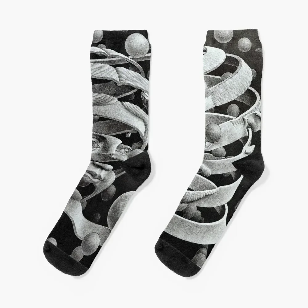 

Bond of Union, by M.C. Escher Socks Heating sock Hiking boots Stockings compression Men's Woman Socks Men's