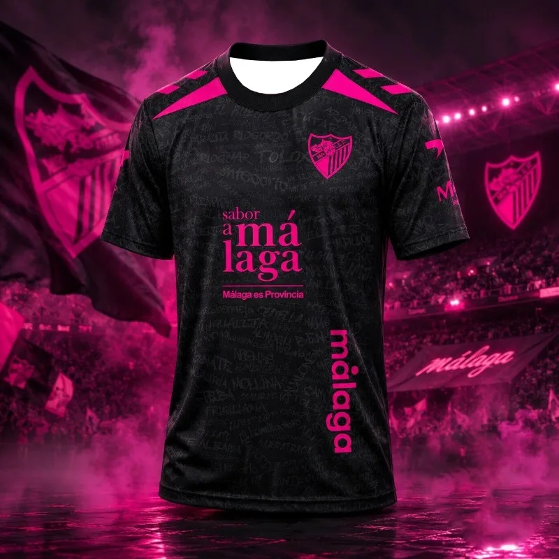 26-27 Herren Kinder Jungen Spanien Erwachsene Männer Atmungsaktives Fußballtrikot Auswärtstrikot Fußballspiel Sport M-Malaga CF Spezial Schnelltrocknendes Oberteil – Detail 3