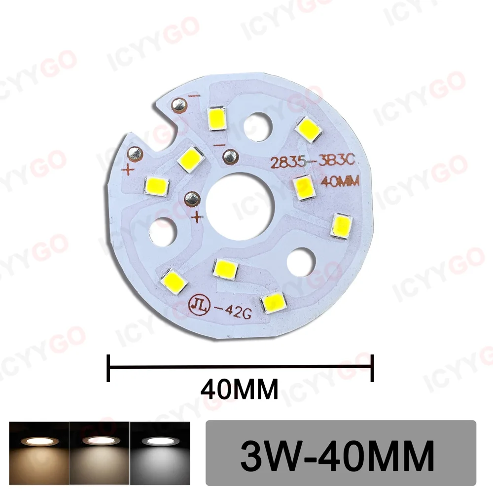 1 pces 2835 smd pcb conduziu a placa de luz 3w 5 7 9 12 15 18 24 smd2835 brilho placa de luz adequada para downlights de teto