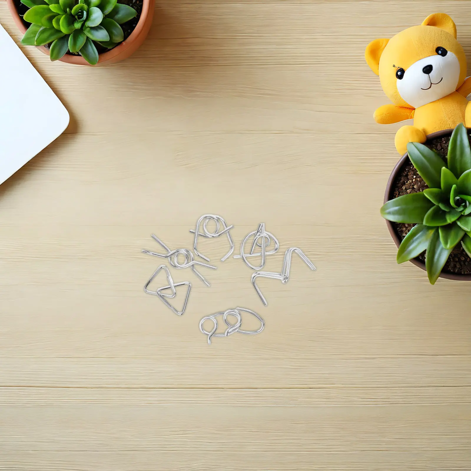 Juego de 32 Rompecabezas de Anillos de Aleación, Desenredador de Metal, Juego de Habilidad Mental, Prueba de IQ, Rompecabezas Chino de Anillos para Familia, Oficina, Viajes