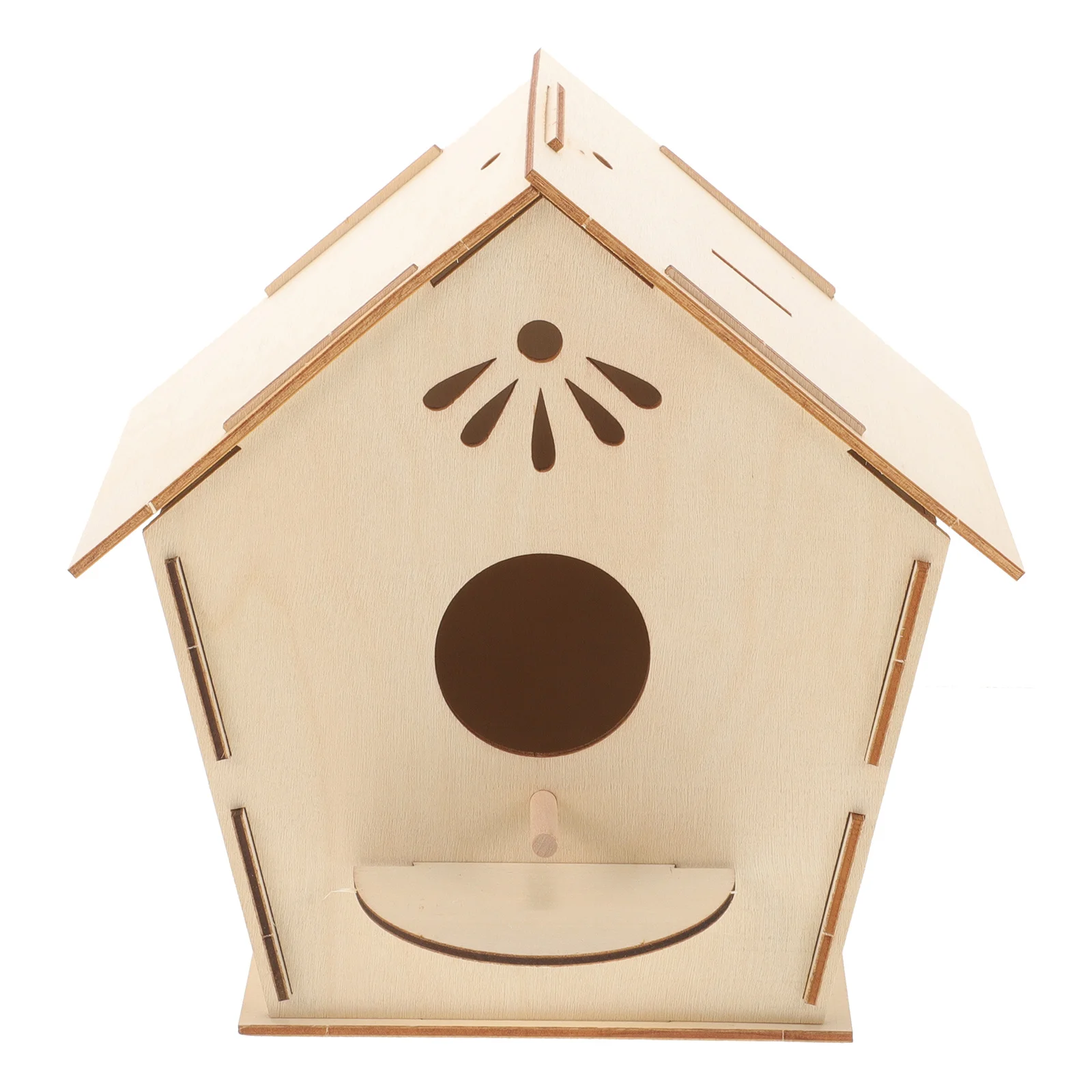 مجموعة بيت الطيور الخشبي DIY، طلاء حرفي غير مكتمل للأطفال، لوحة يدوية إبداعية، بيت الطيور على الجدران للأطفال
