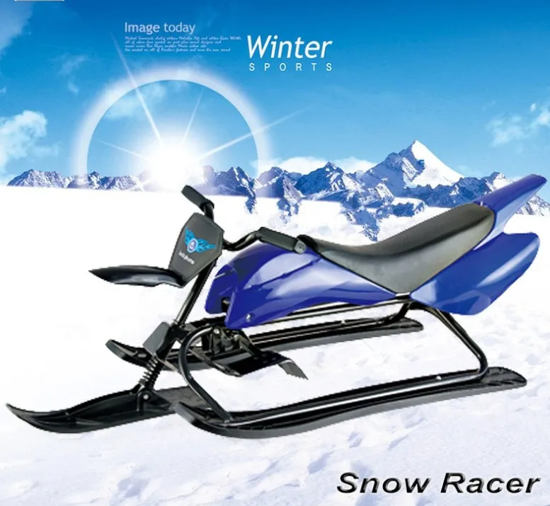 Winter Sledge Toboggan Sleigh Racer Ride Safe Brake Snowmobile Steering Wheel Snow Scootercustom