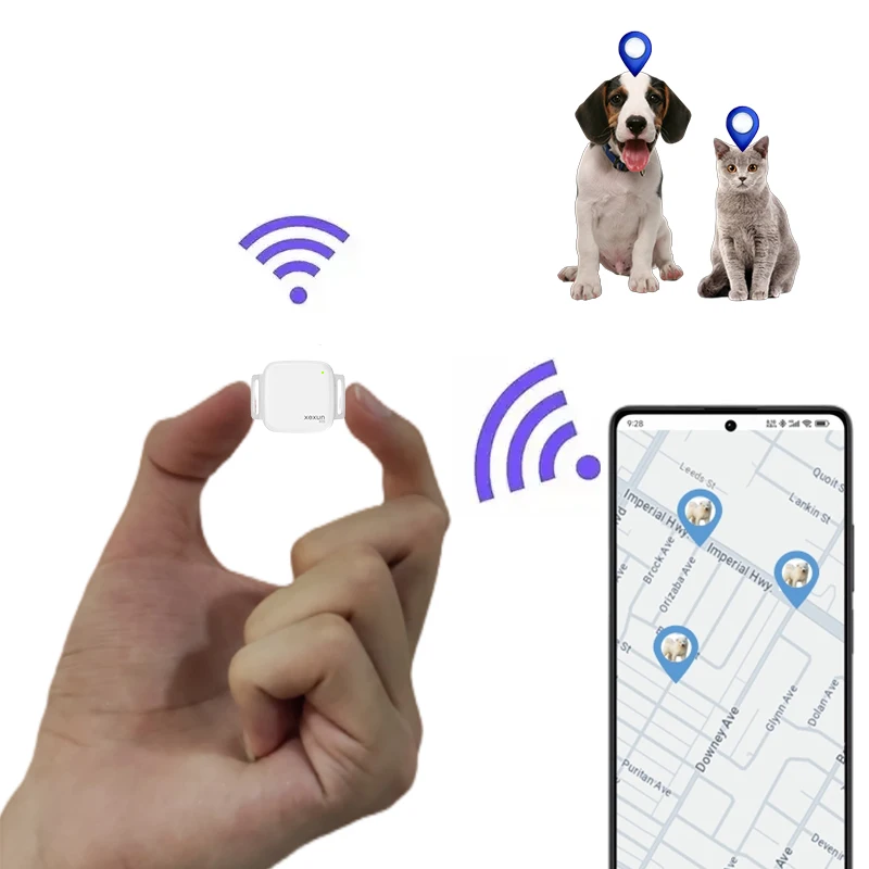 

Factory 4G Pet GPS Tracker Real Time Location Geo Fence Collar Cow Tracking Device Mini Rastreador GPS for Dog Cat