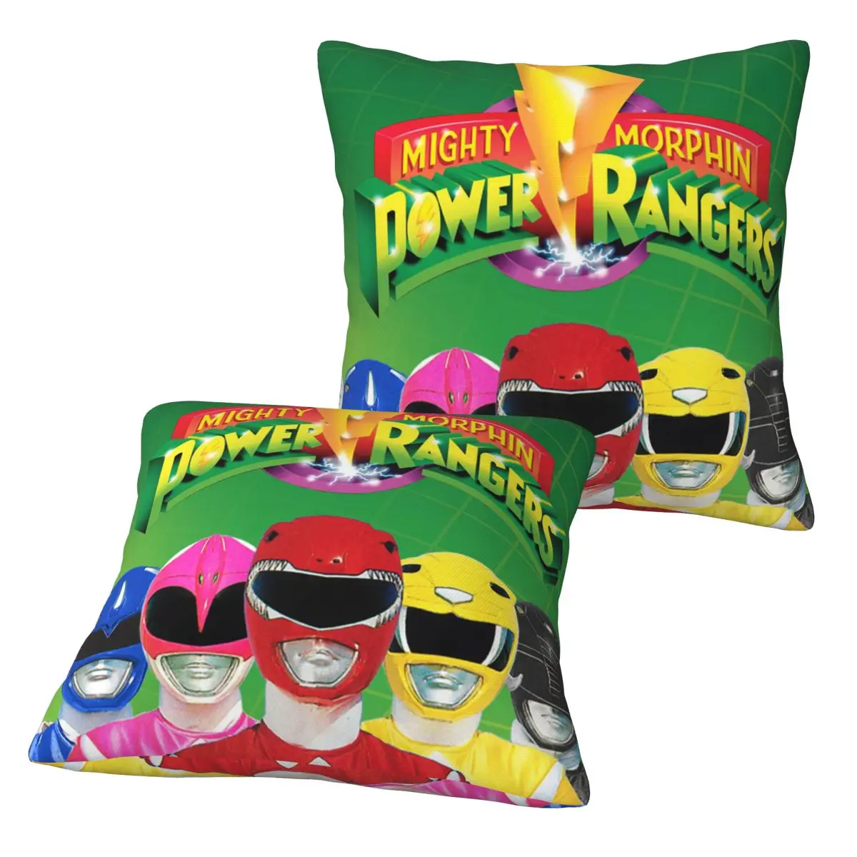 Mighty Morphin Power Ranger 2 pcs Square Pillowcase Pillow Cover Cushion Decor Comfort Throw Pillow for Home Bedroom