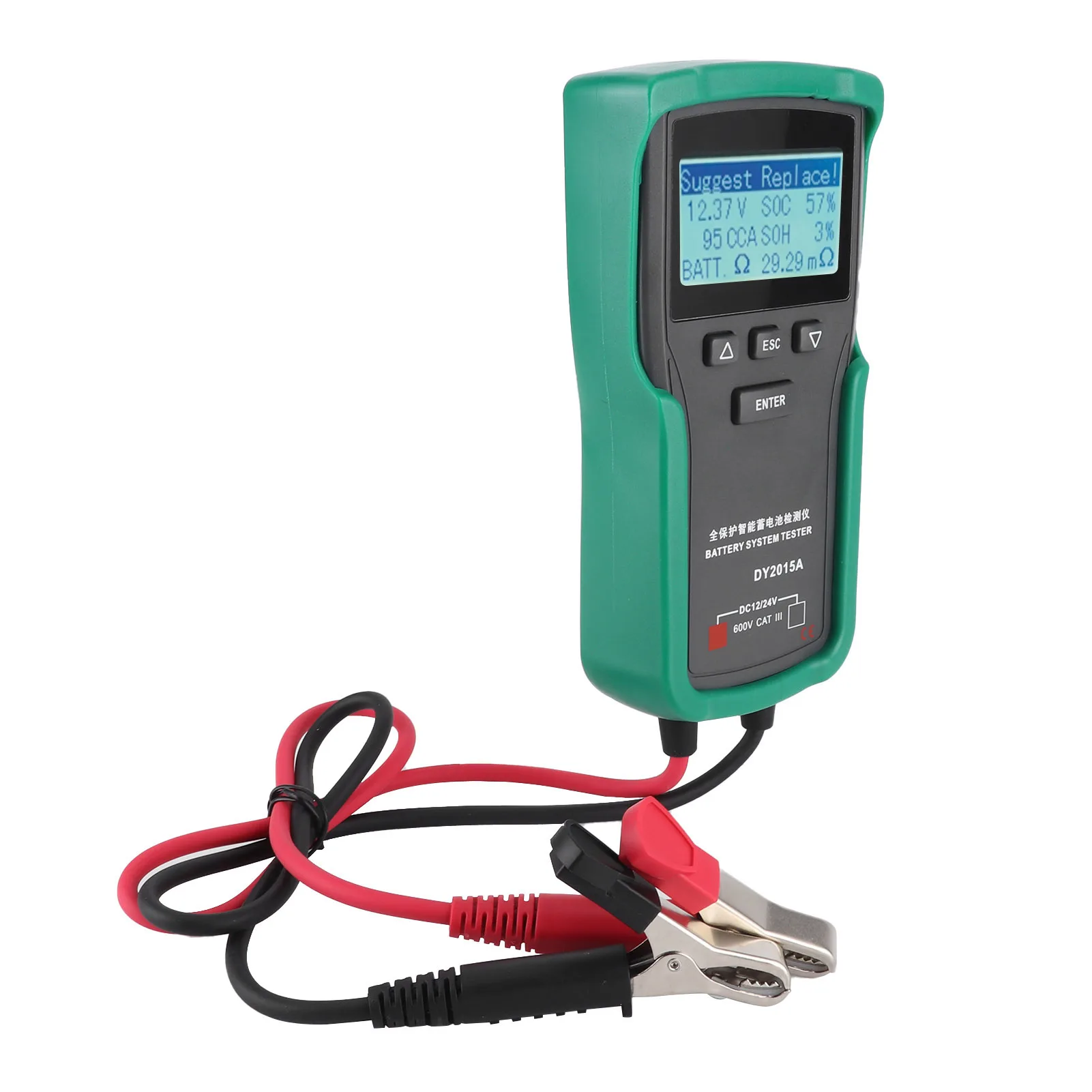 DY2015A Automotive Battery Tester 12V 24V Analyzer For CCA Voltage Internal Resistance Starting Load Charging System Tool