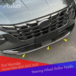 Car Front Bottom Bumper Molding Racing Grill Trim Cover Garnish Sticker Styling Strips Accessories For Hyundai Tucson 2021-2023