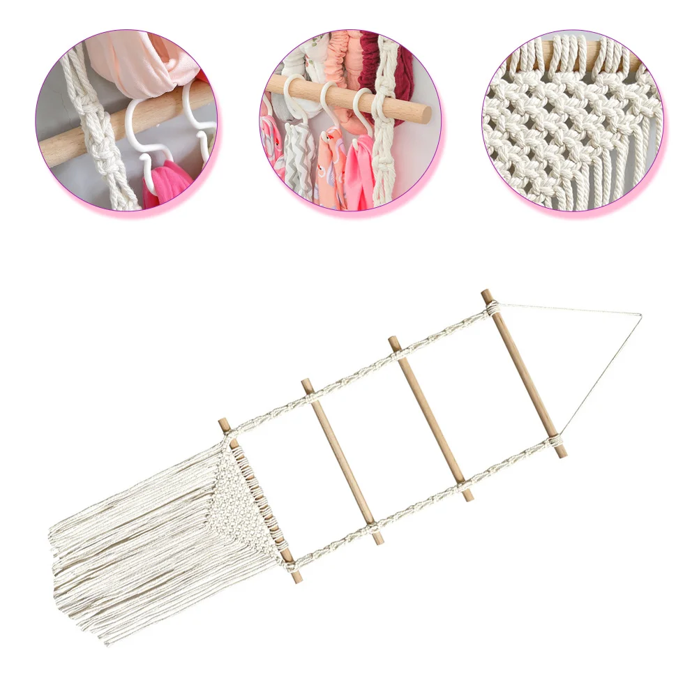 

Wall Hanging ganizer for Girls Hair Accessories Space Saving Bow Holder Fabric Timber Headb Rack Storage Display Clip
