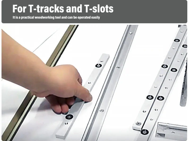 300/450/650mm Gehrung Bar Aluminium Slider Tisch Säge Gauge Stange Holzbearbeitung Werkzeug Geeignet Für T-Slot und T-Track – Detail 2