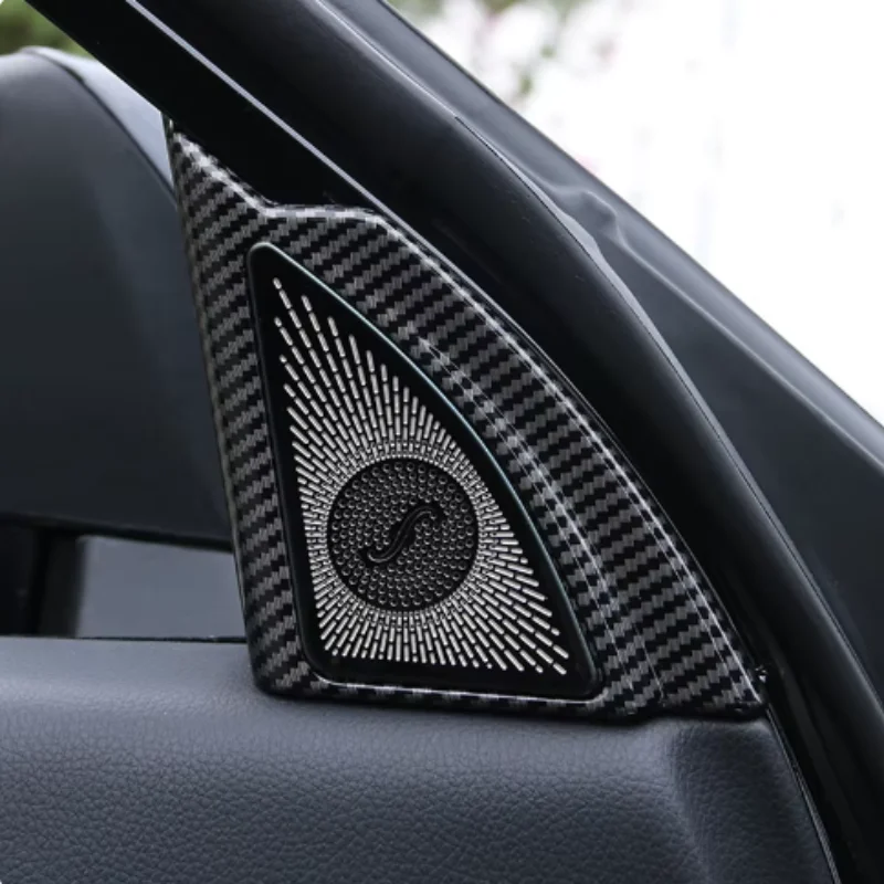 FIit For Toyota Highlander Kluger XU70 2021-2024 Car A-Pillar Door Stereo Audio Speaker Cover Trim ABS Sticker Accessories