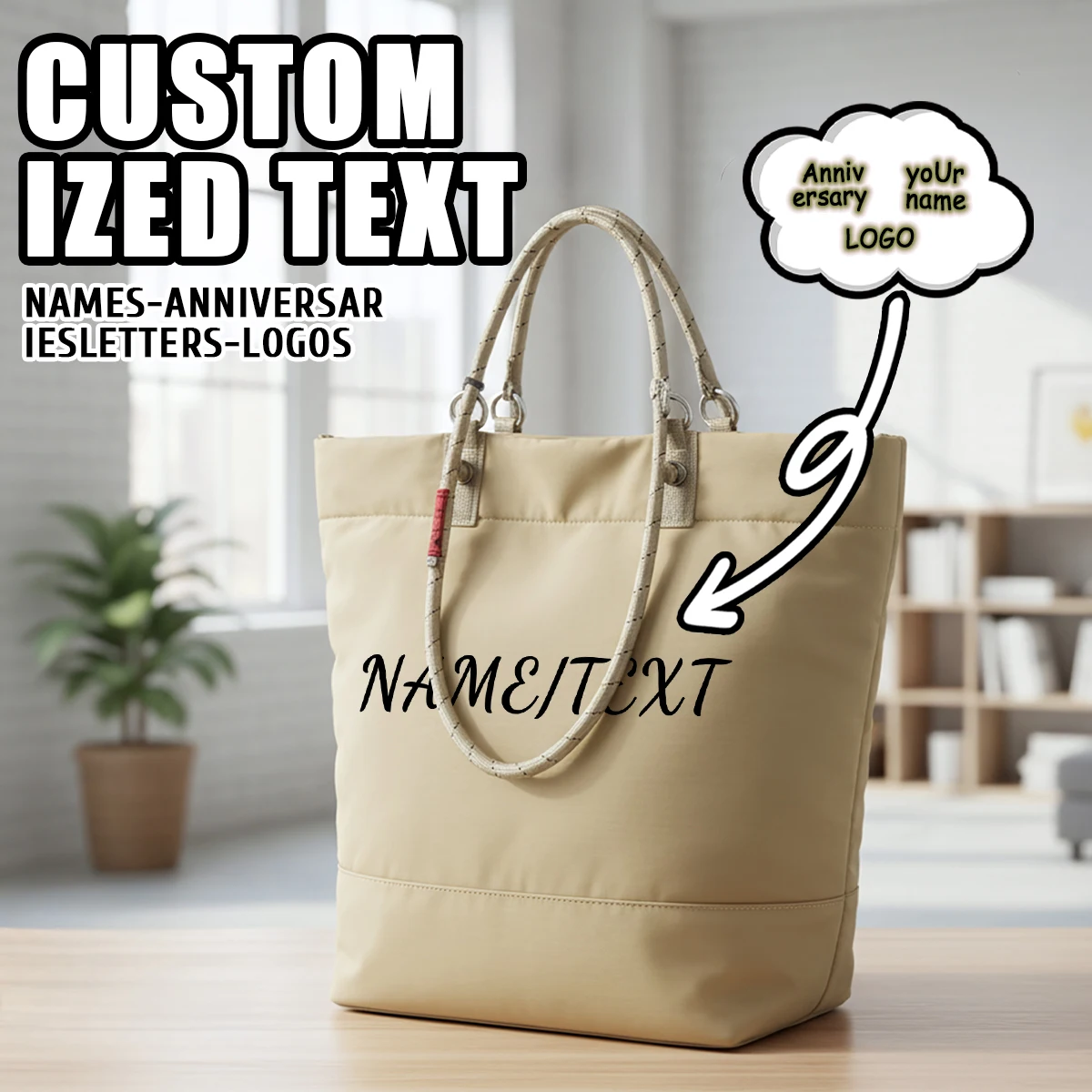 

Сумка-тоут большой емкости с логотипом на заказ, женская сумка через плечо, тканевая сумка в японском стиле, эксклюзивная сумка-мессенджер «сделай сам»